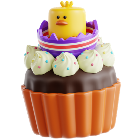 イースターカップケーキ 3Dアイコン