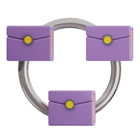 メール接続  3D Icon