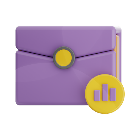 分析メール  3D Icon
