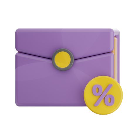 割引メール  3D Icon