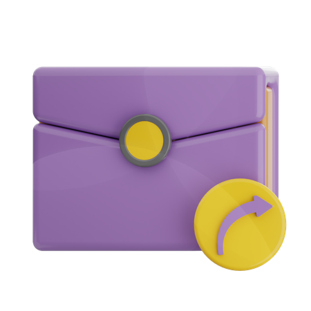 前方のメール  3D Icon
