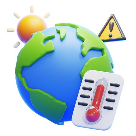 지구 온난화  3D Icon