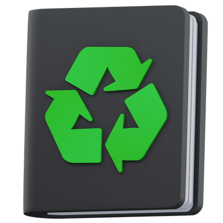 本のリサイクル  3D Icon