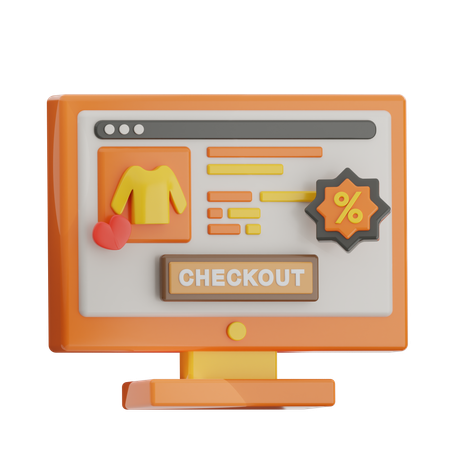 チェックアウト  3D Icon