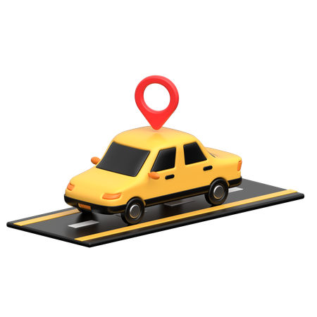 タクシーの場所  3D Icon