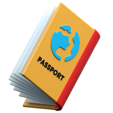 パスポート  3D Icon