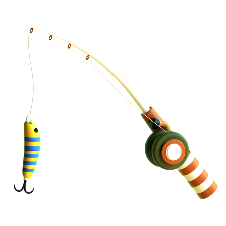 ルアー付き釣り竿  3D Icon