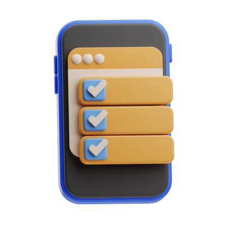 온라인 작업 관리  3D Icon