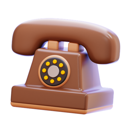 ヴィンテージ電話  3D Icon