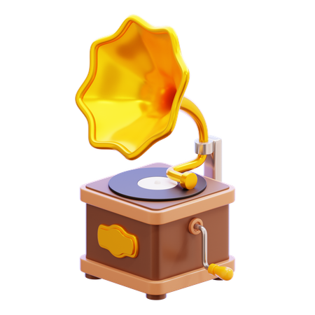 ヴィンテージ蓄音機  3D Icon