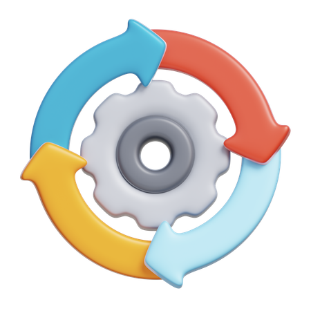 공정주기  3D Icon