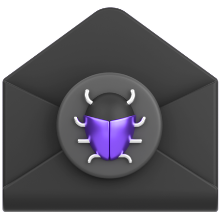 メールバグ  3D Icon