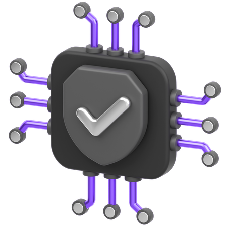 シールド付きチップ  3D Icon