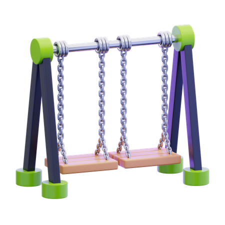 庭のブランコ  3D Icon