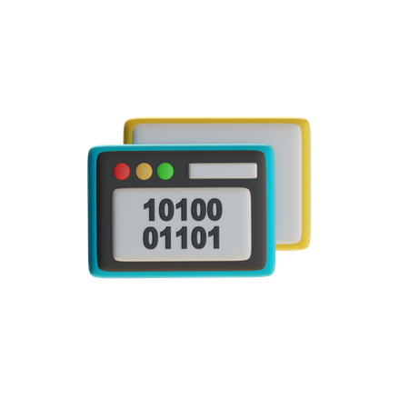 이진 데이터 탭  3D Icon