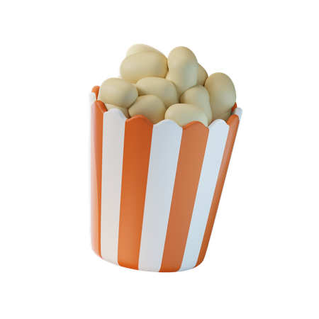 팝콘  3D Icon