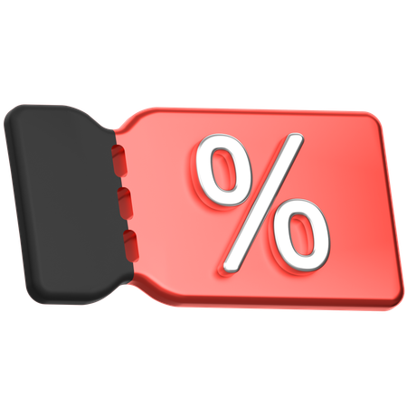 할인쿠폰  3D Icon