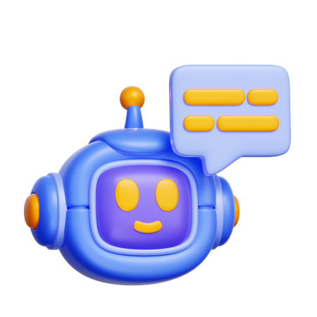 챗봇 도우미  3D Icon