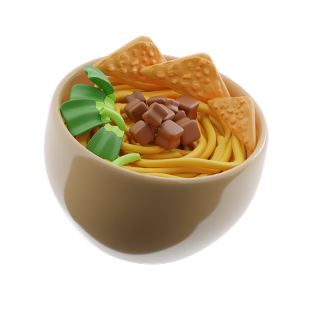 チキンヌードル  3D Icon
