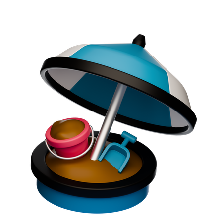 遊び場の砂場  3D Icon