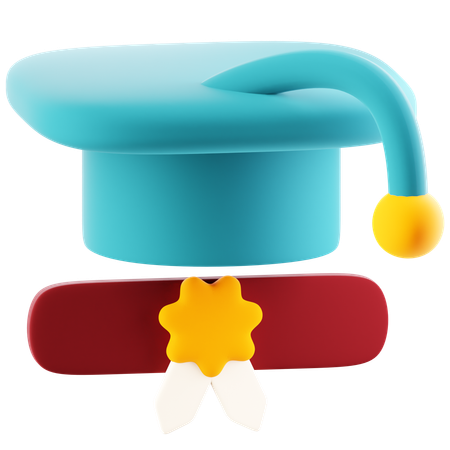 졸업 증서  3D Icon