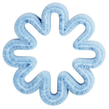 抽象的なふわふわした要素  3D Icon