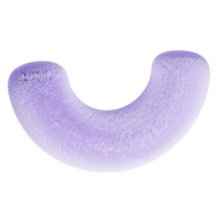 抽象的なふわふわした要素  3D Icon