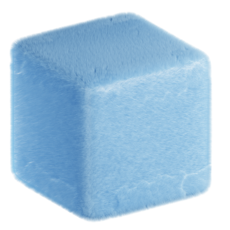 抽象的なふわふわした要素  3D Icon