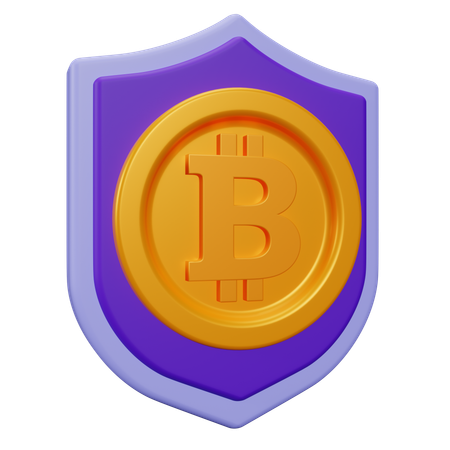 비트코인 보안  3D Icon