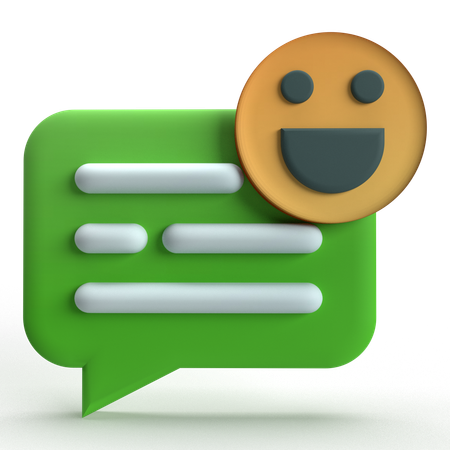 肯定的なコメント  3D Icon