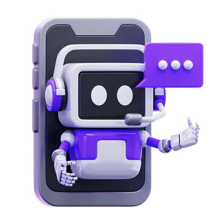 인공지능 챗봇  3D Icon