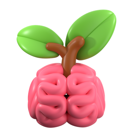 脳内の成長植物  3D Icon