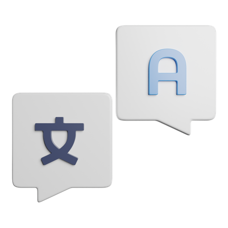 言語翻訳  3D Icon