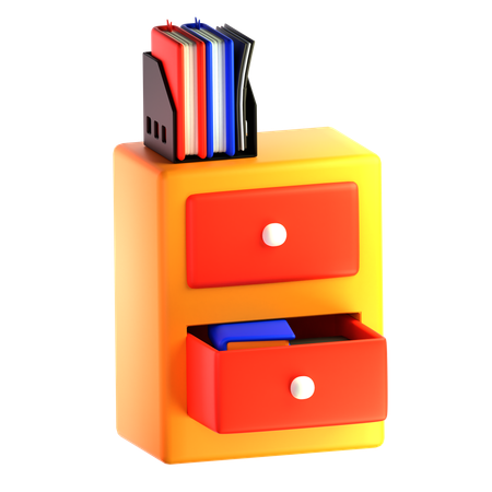 オフィスの引き出し  3D Icon