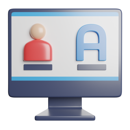 オンライン言語翻訳  3D Icon