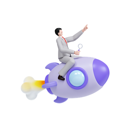 로켓 발사로 혁신을 이룬 사업가  3D Icon