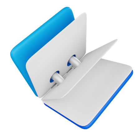 열린 노트  3D 아이콘