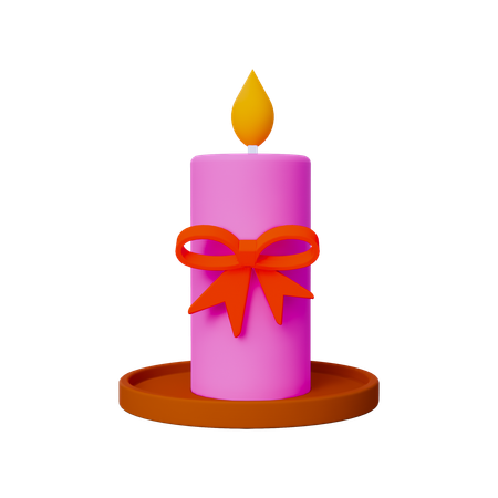 불타는 촛불  3D Icon