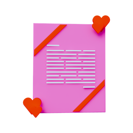 メッセージ愛  3D Icon