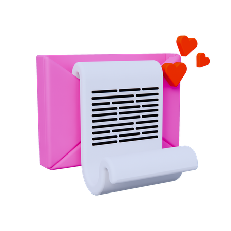ラブレター  3D Icon