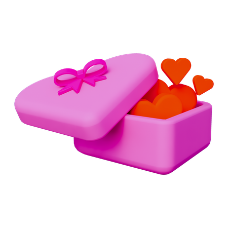ラブシェイプギフトボックス  3D Icon
