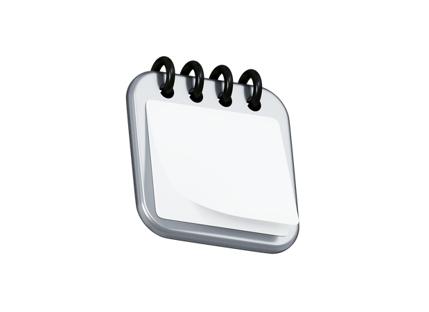 カレンダーのめくり  3D Icon