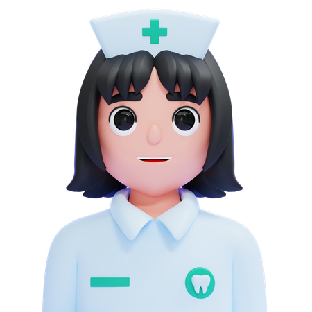 女性歯科看護師  3D Icon
