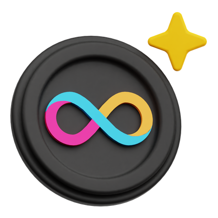 인터넷 컴퓨터 토큰  3D Icon