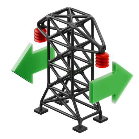 グリッド接続  3D Icon