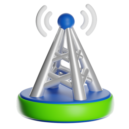 ネットワークポール  3D Icon