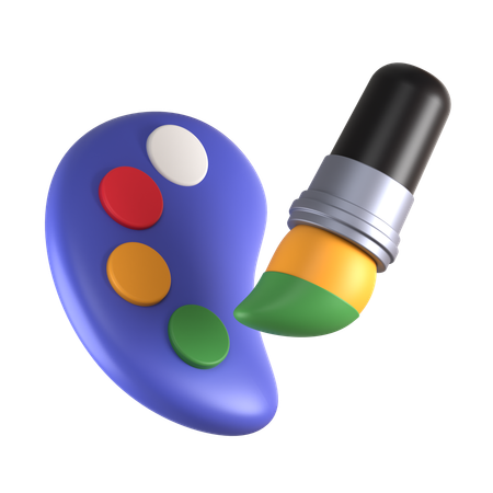 색상 팔레트  3D Icon