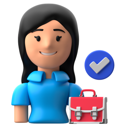 候補者女性  3D Icon