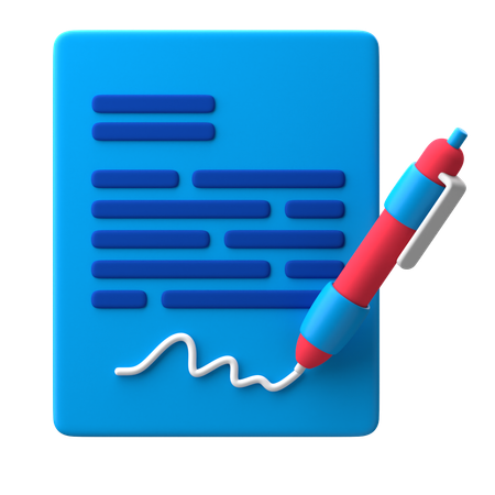 契約締結  3D Icon