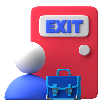 退職面接  3D Icon